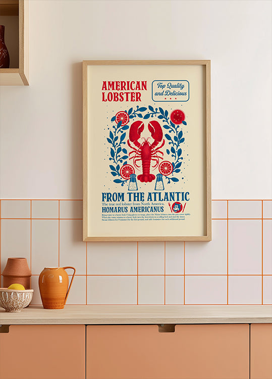 Lobster kitchen print
