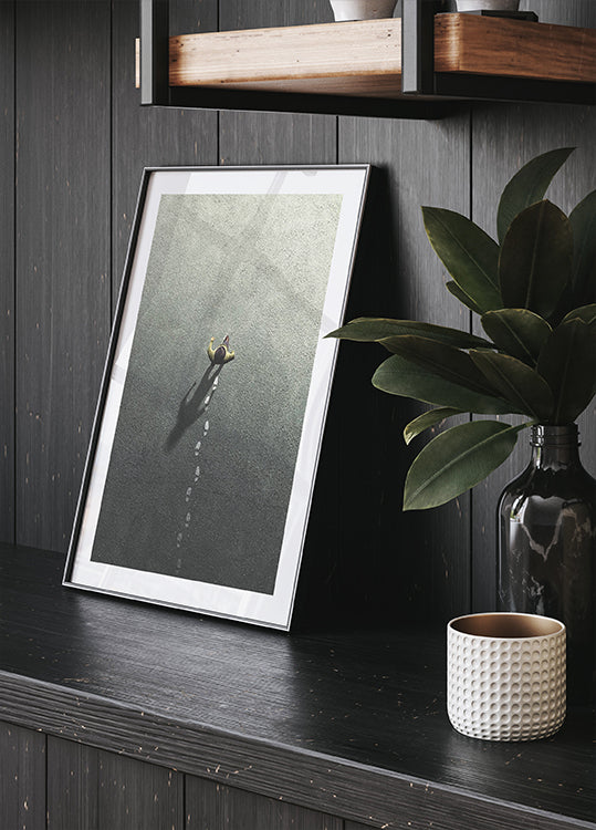 Walking Leaving Footsteps Poster