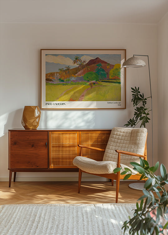 Tahitian Landscape, 1891, Paul Gauguin Poster