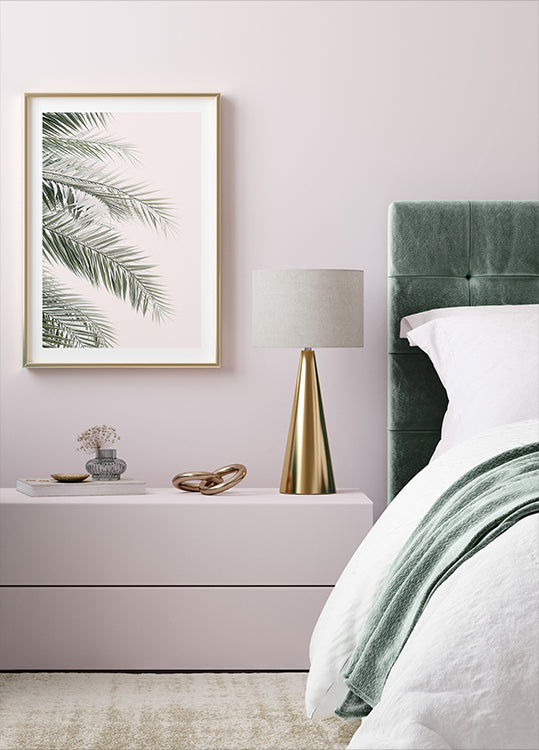 Blush Palm Leaves Poster