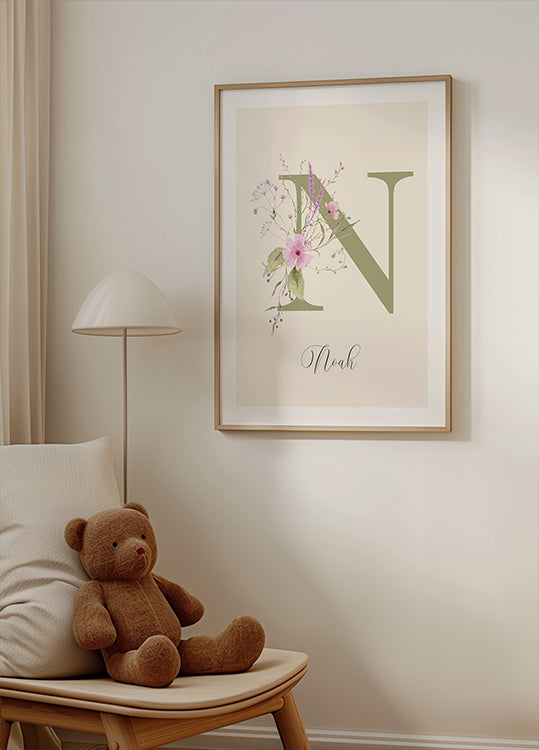 Personalized Wildflower Name Poster