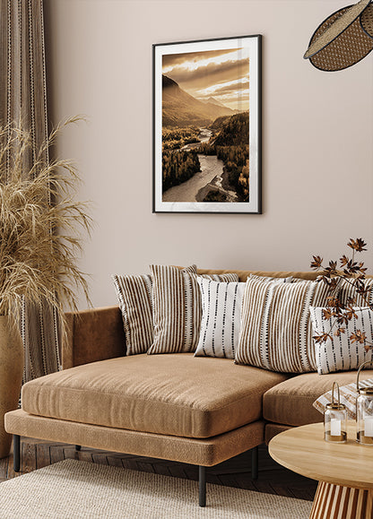 Autumn River Valley Poster