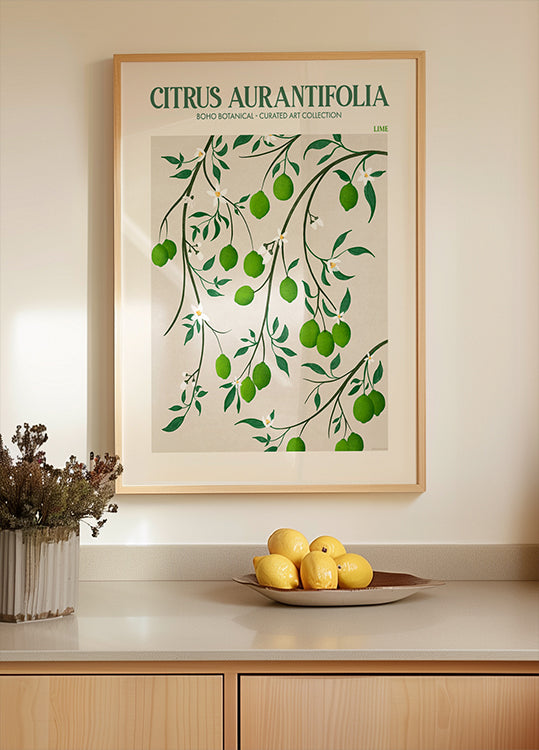 Botanical Lime Bliss Poster