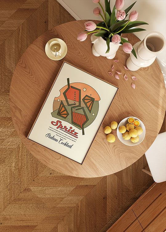 Geometrical spritz print Poster