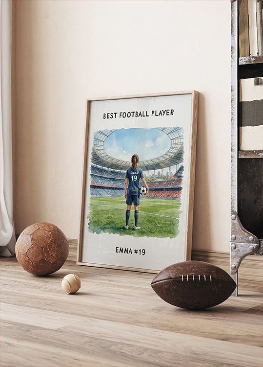 Youth football Girl Personal 2 Poster