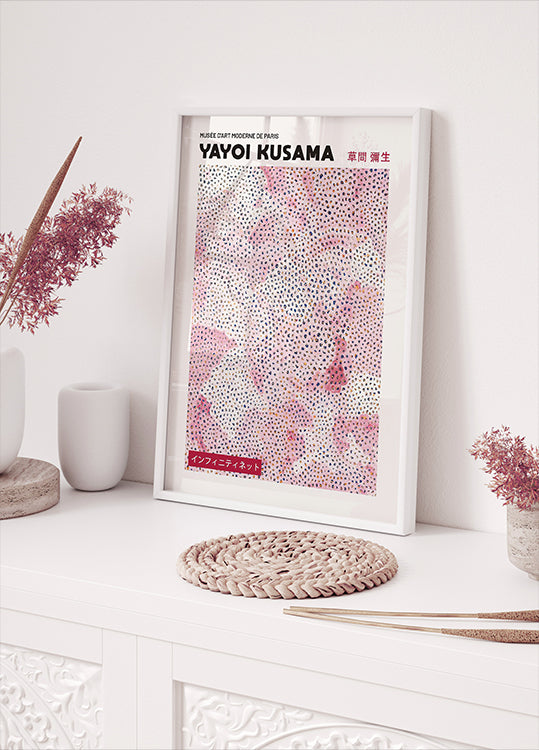 Yayoi Kusama Pink Infinity Net Poster