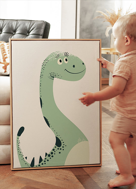 Friendly Dinosaur Poster