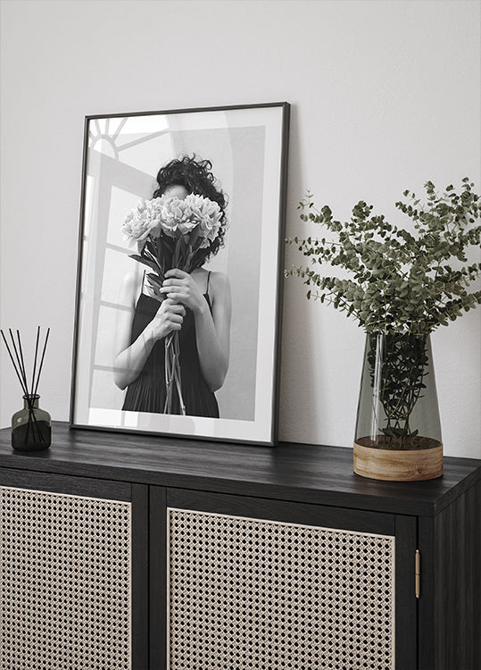 Bouquet BW Poster