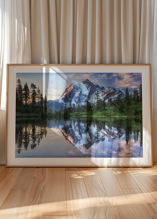 Sunrise on Mount Shuksan Poster