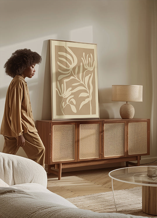 Minimal Abstract Art Plant Poster