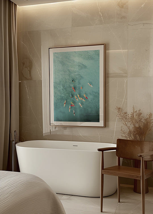 Surfers at Sea No.1 Poster