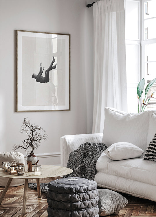 Free Falling, minimalist surreal Poster