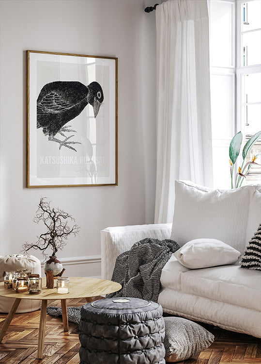 Katsushika Hokusai's Bird 1814 Poster