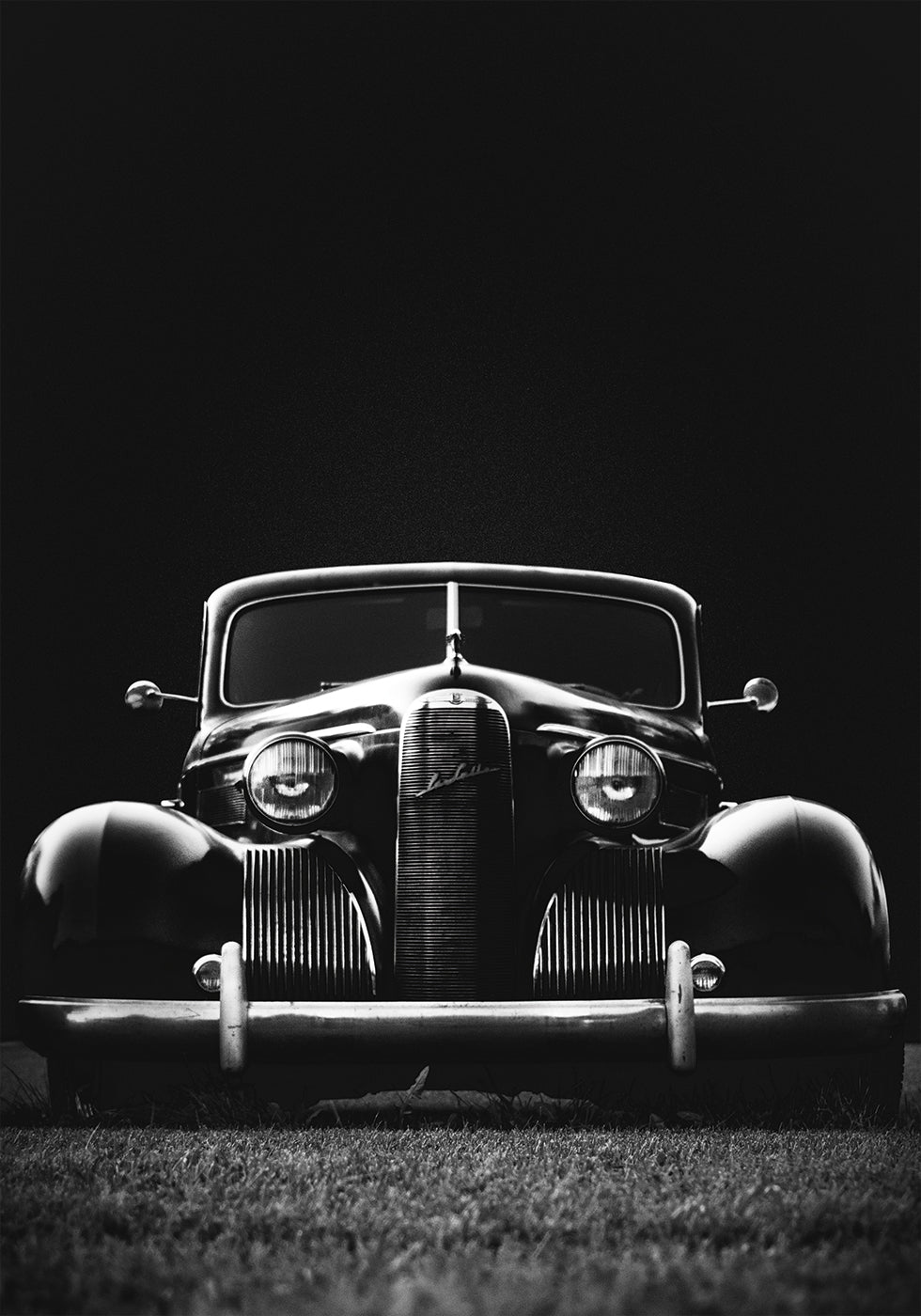 Old Black Car Poster