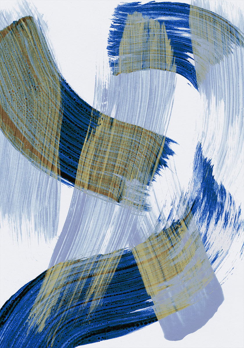 Abstract Brush Strokes 13 Poster