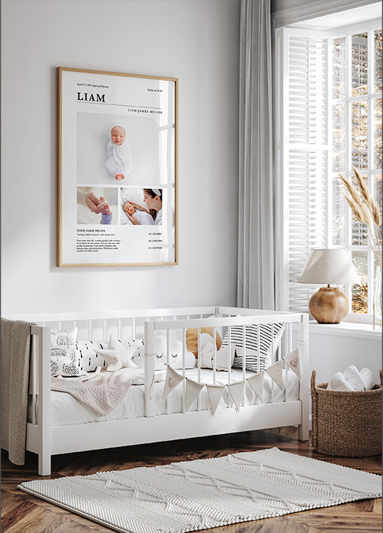 Newborn Birth Announcement Poster
