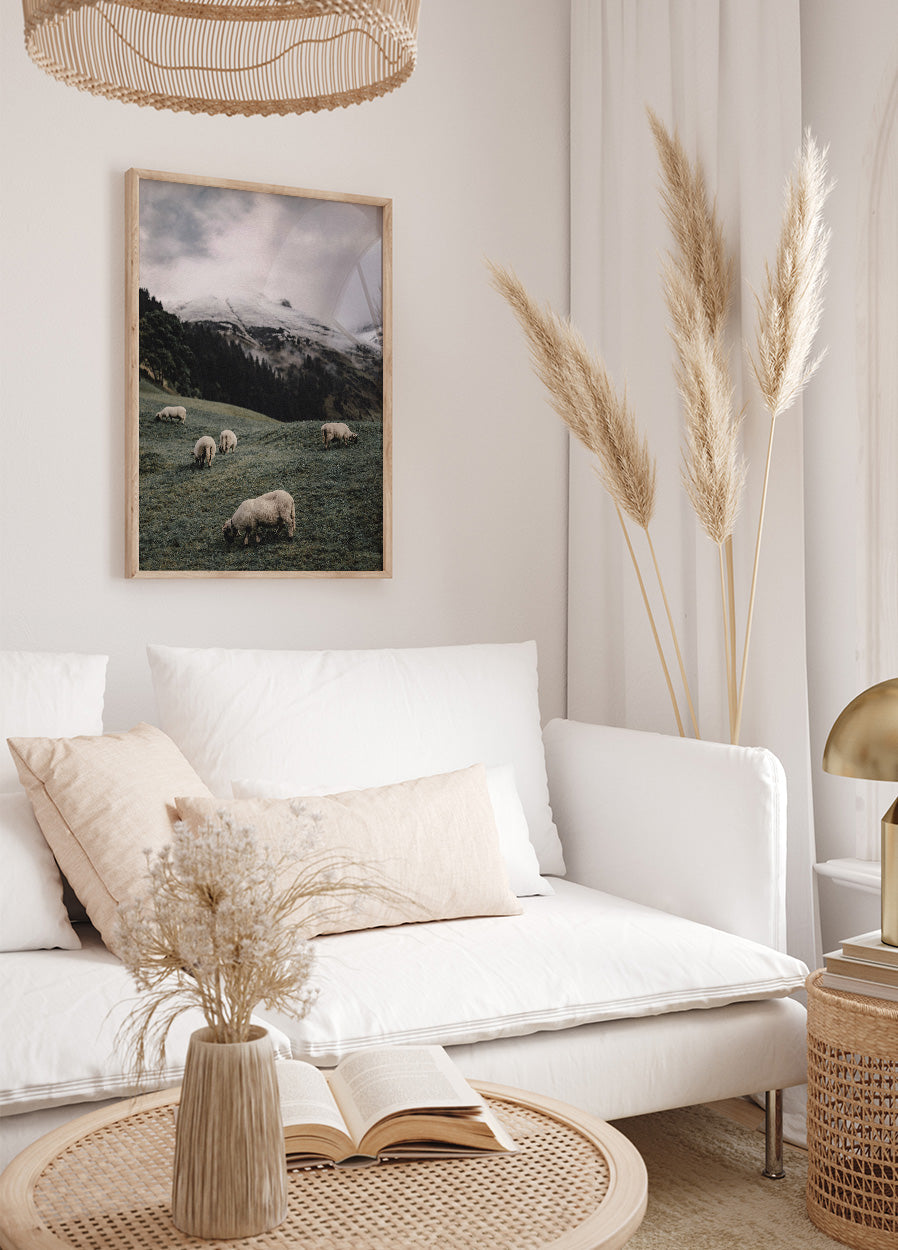 Sheep Grazing in the Alps Poster