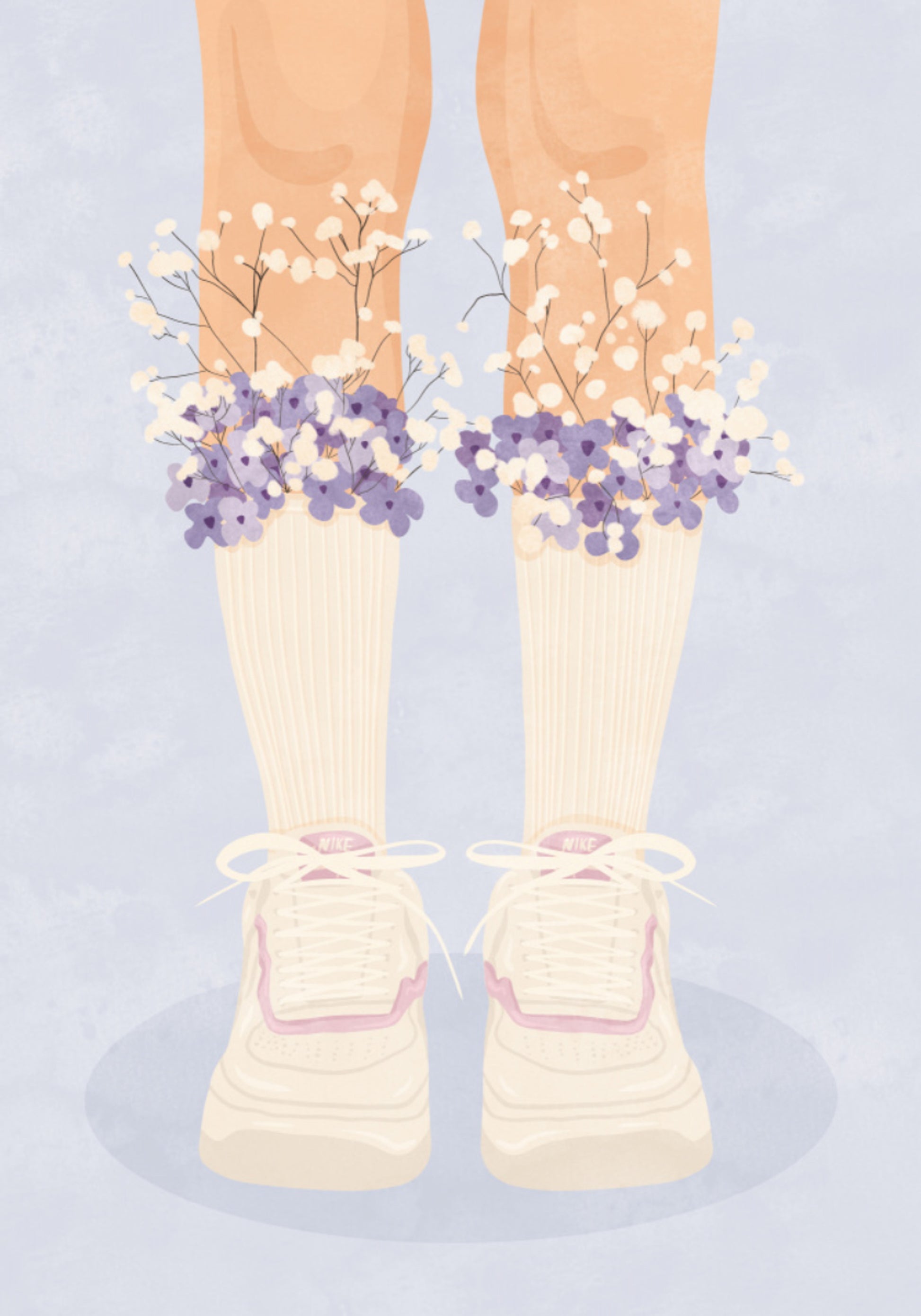Floral Socks And Sneakers