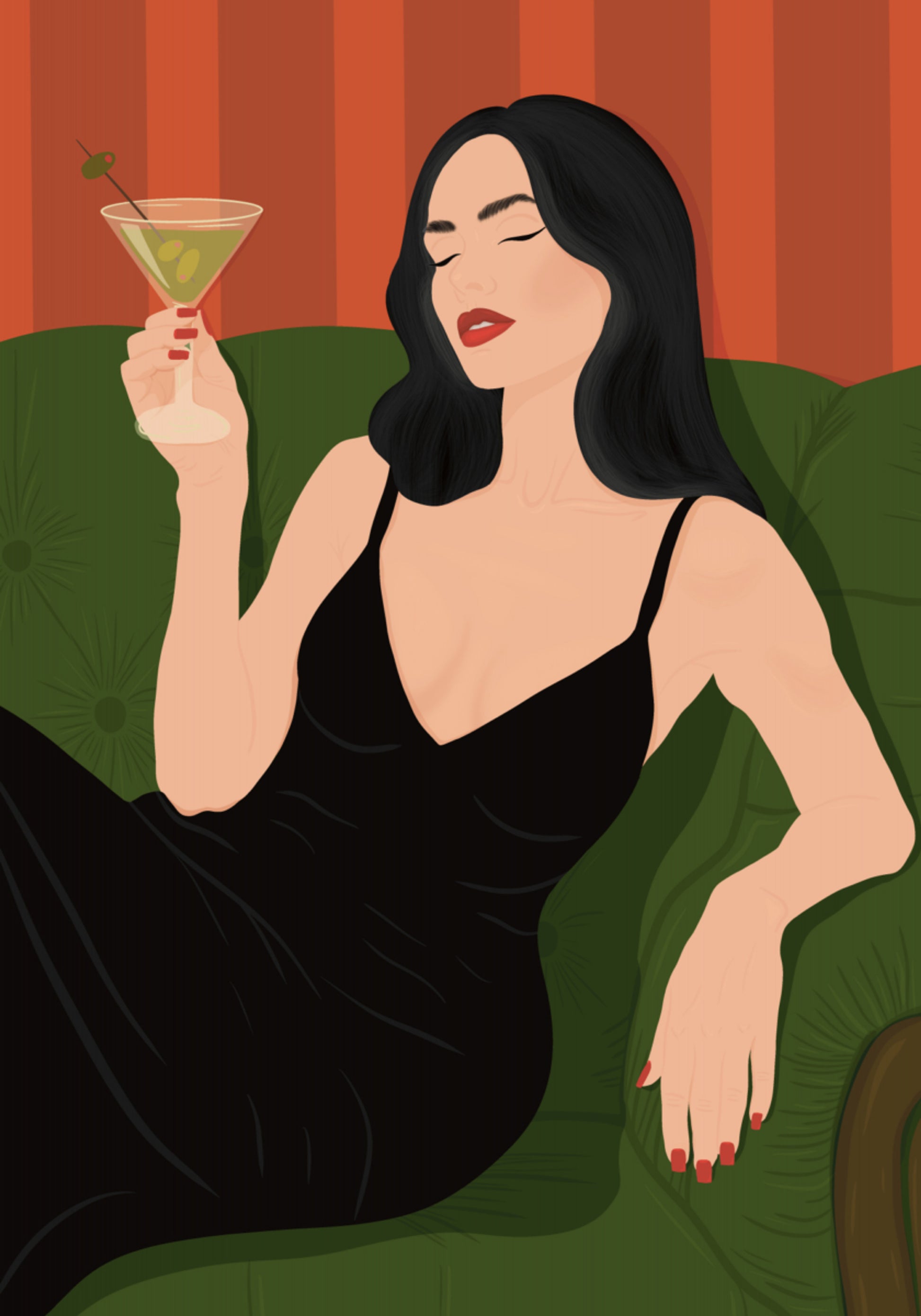 Elegant Martini Lady