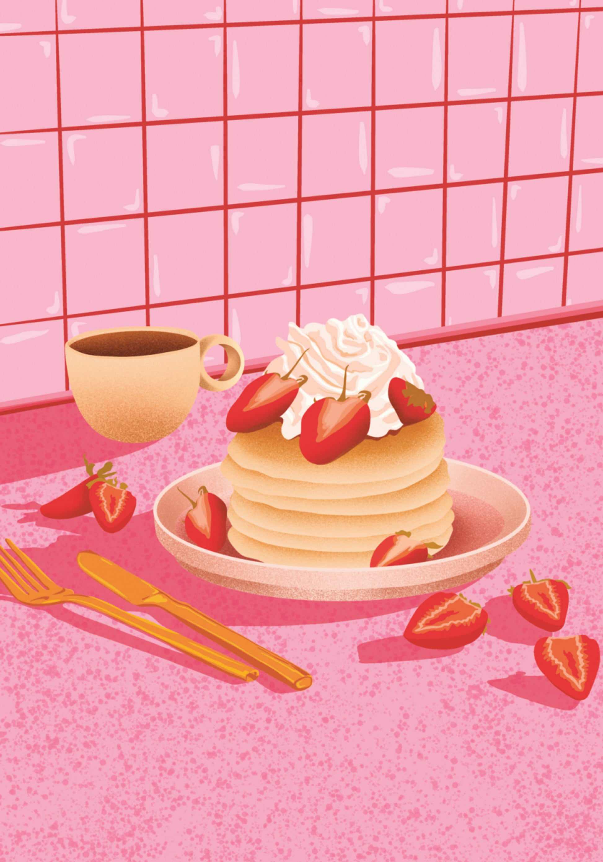Sweet Strawberry Pancakes