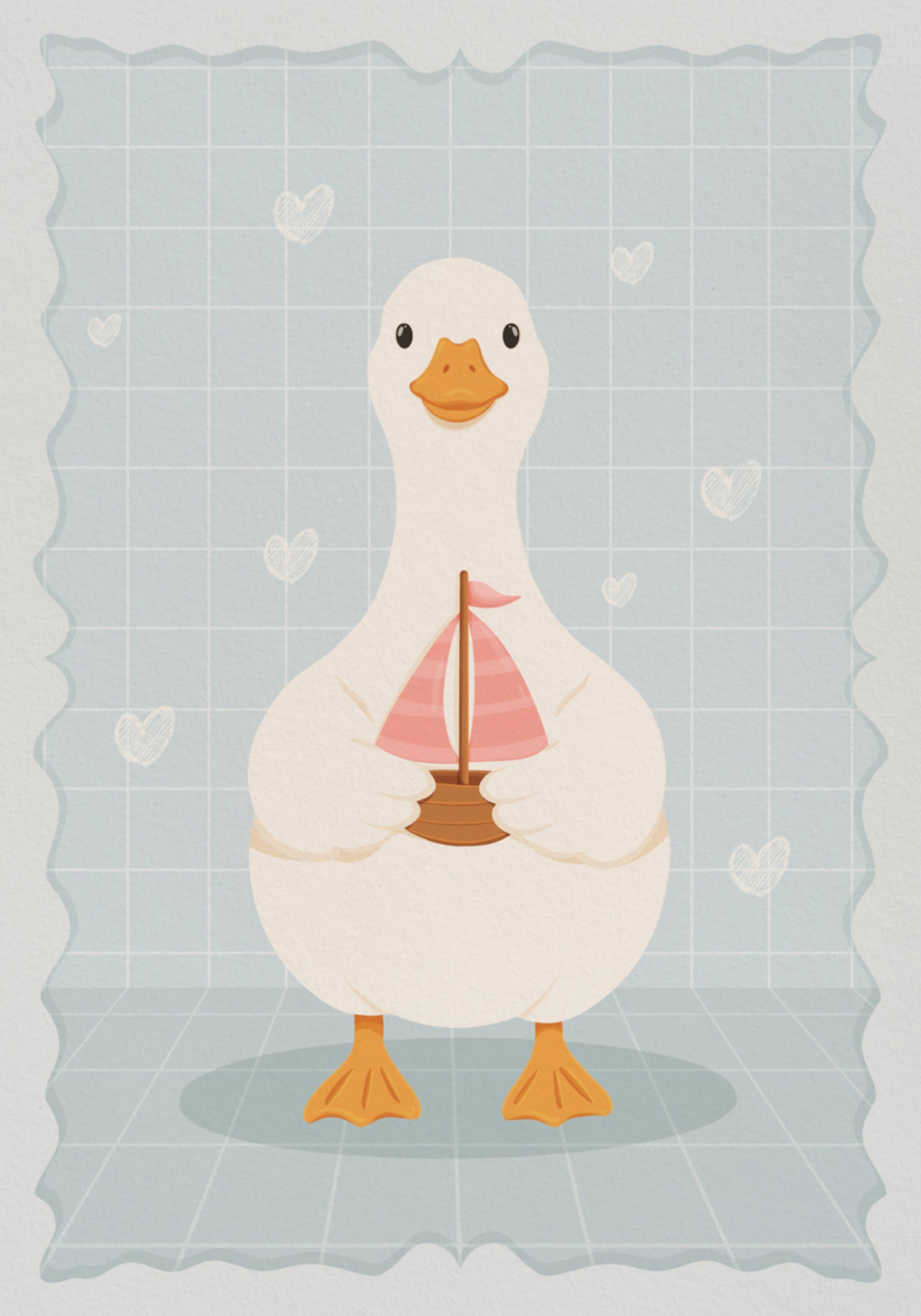 Sweet Goose With Sailboat