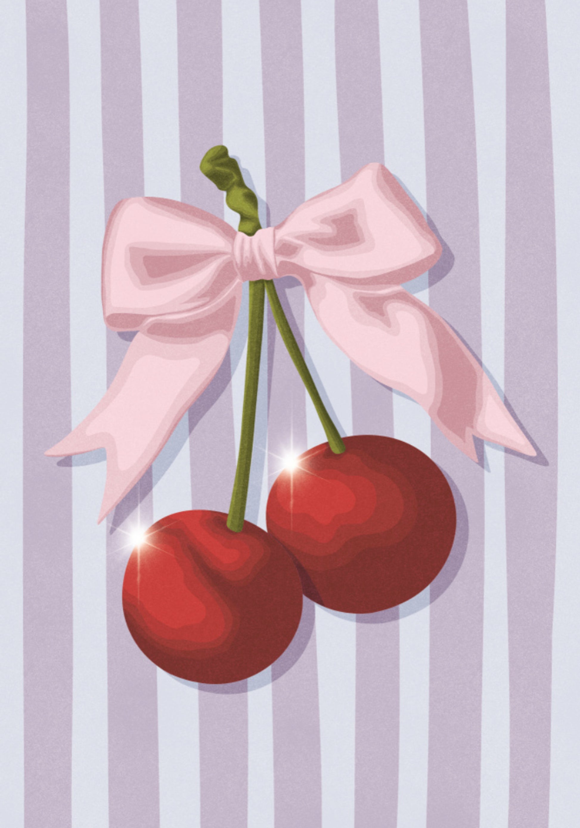 Sweet Pink Bow Cherries