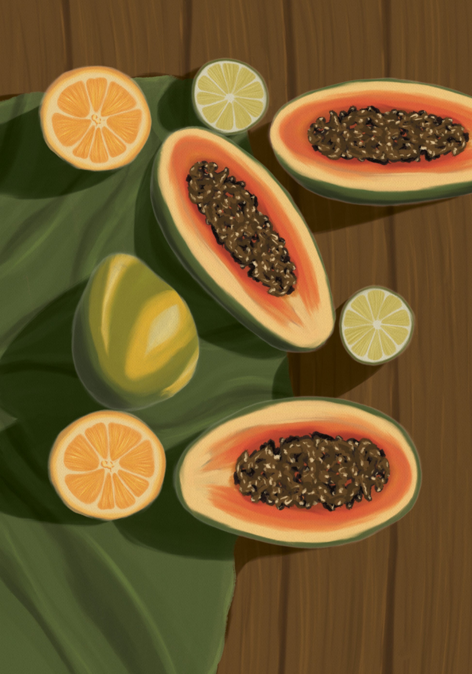 Vibrant Tropical Fruits