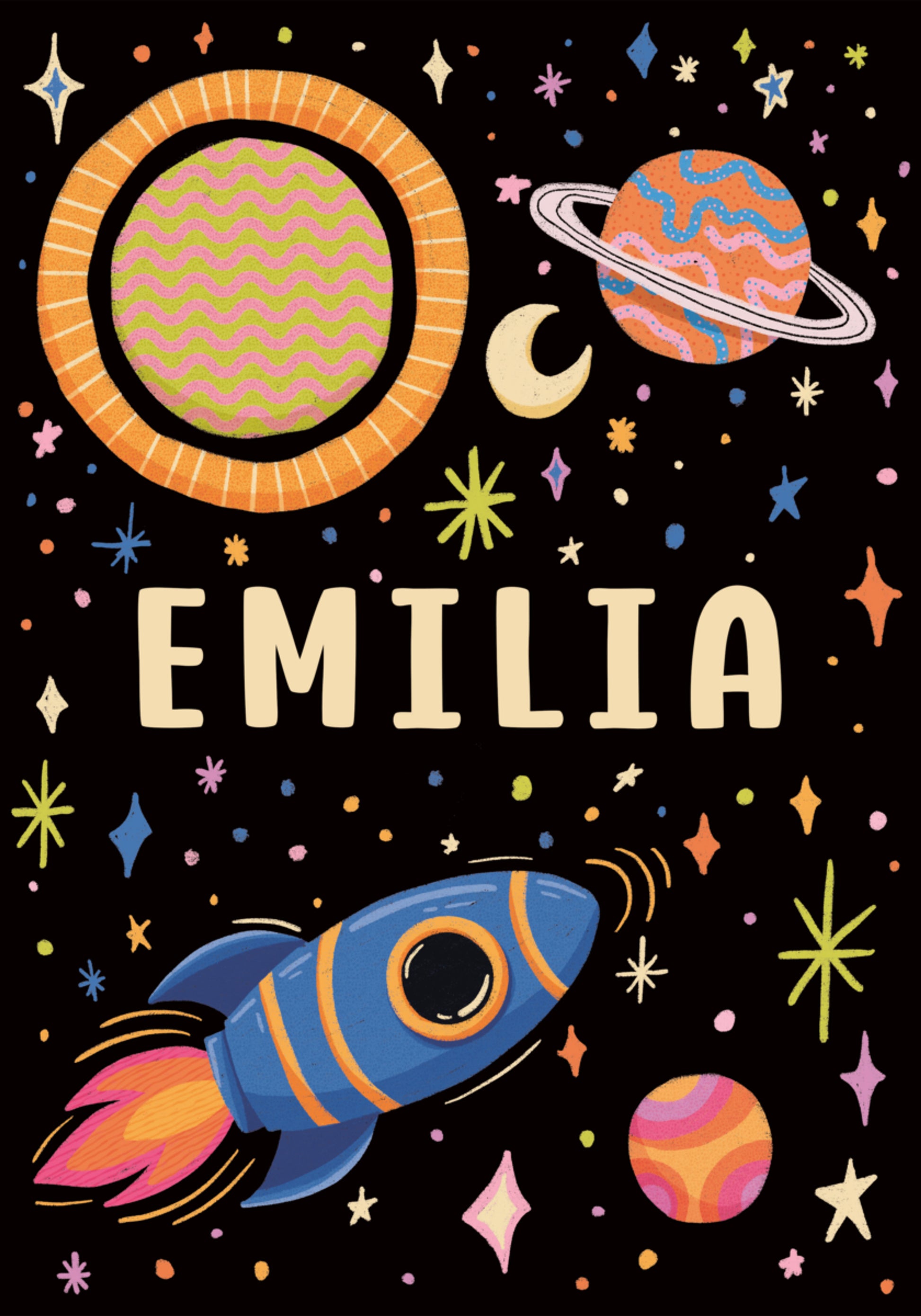 Personalized Space Adventure Poster
