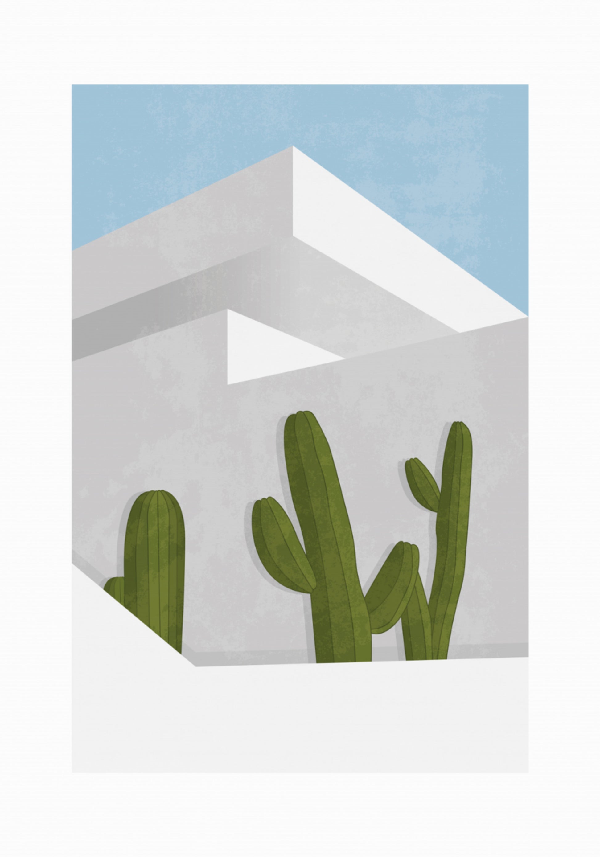 Minimalist Desert Cacti
