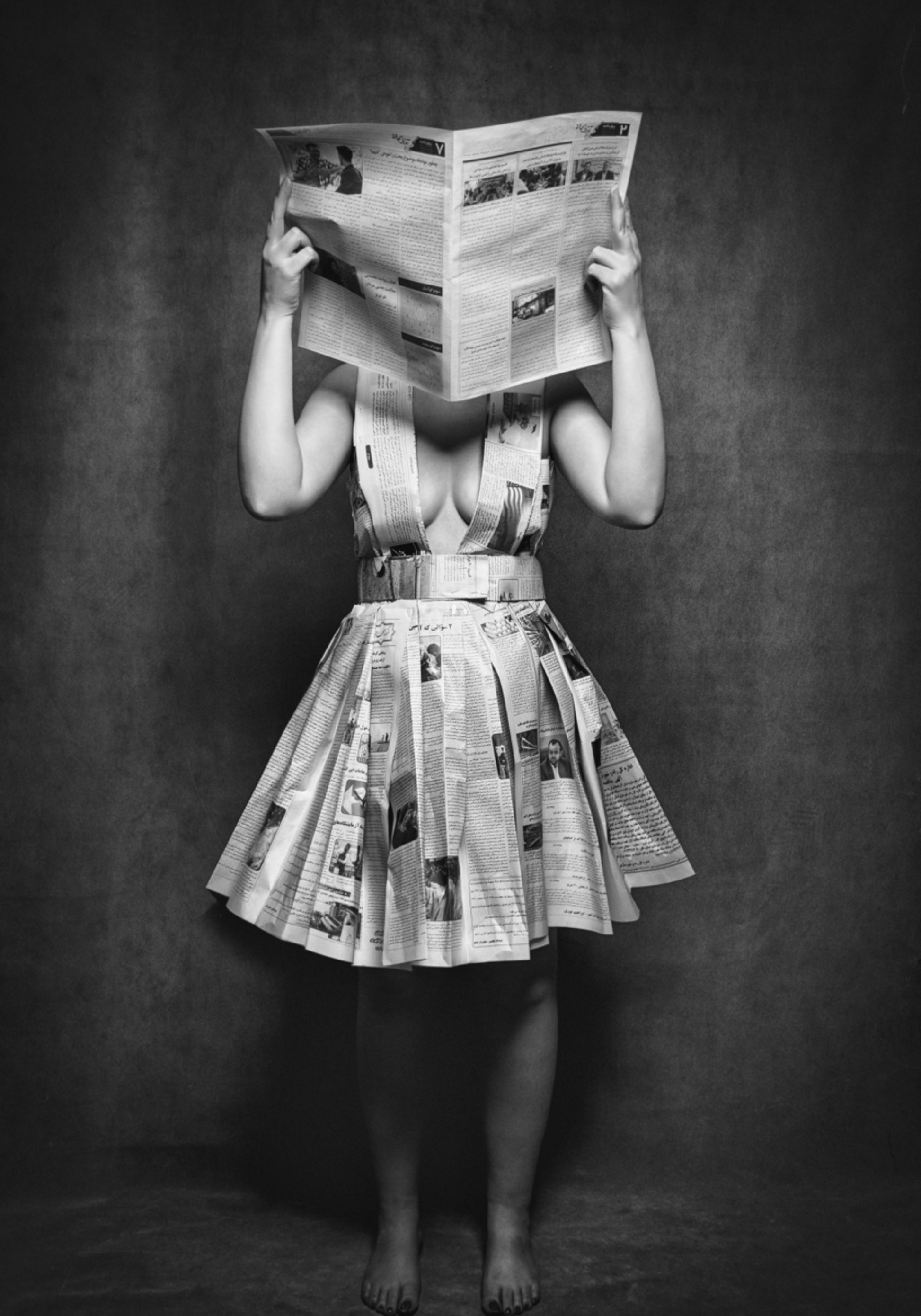 Newspaper Dress Woman