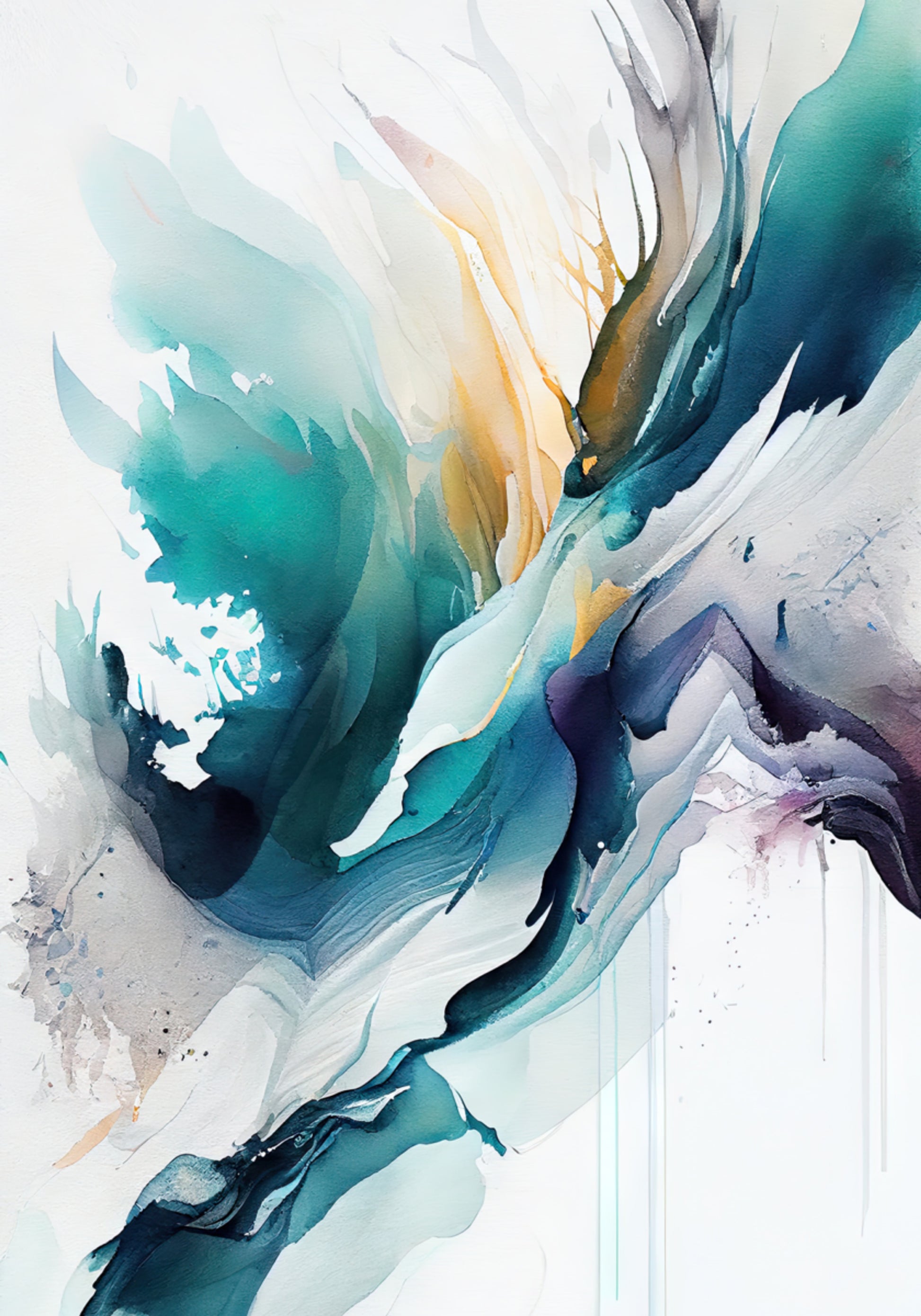 Fluid Teal Gold