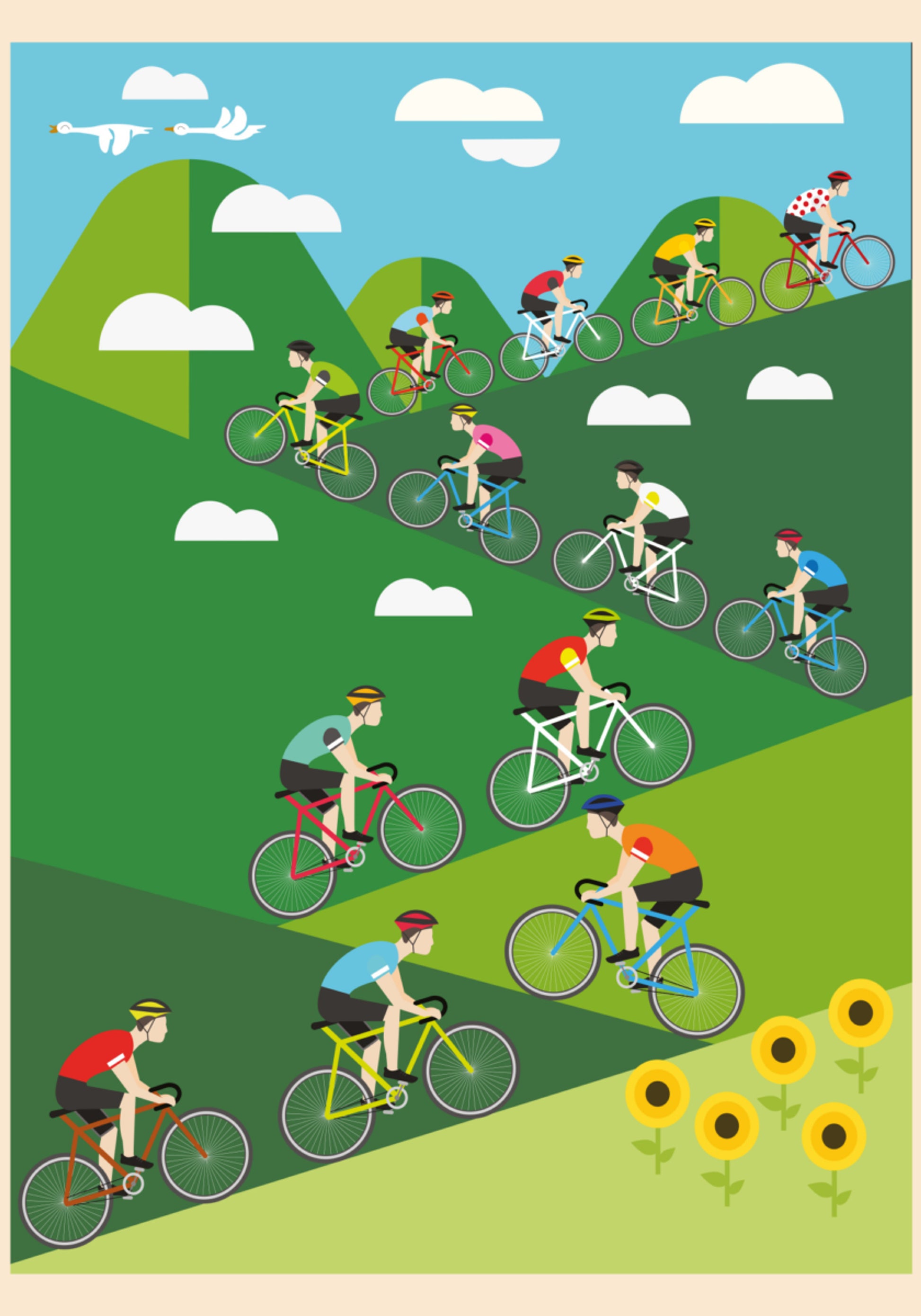 Uphill Cycling Race