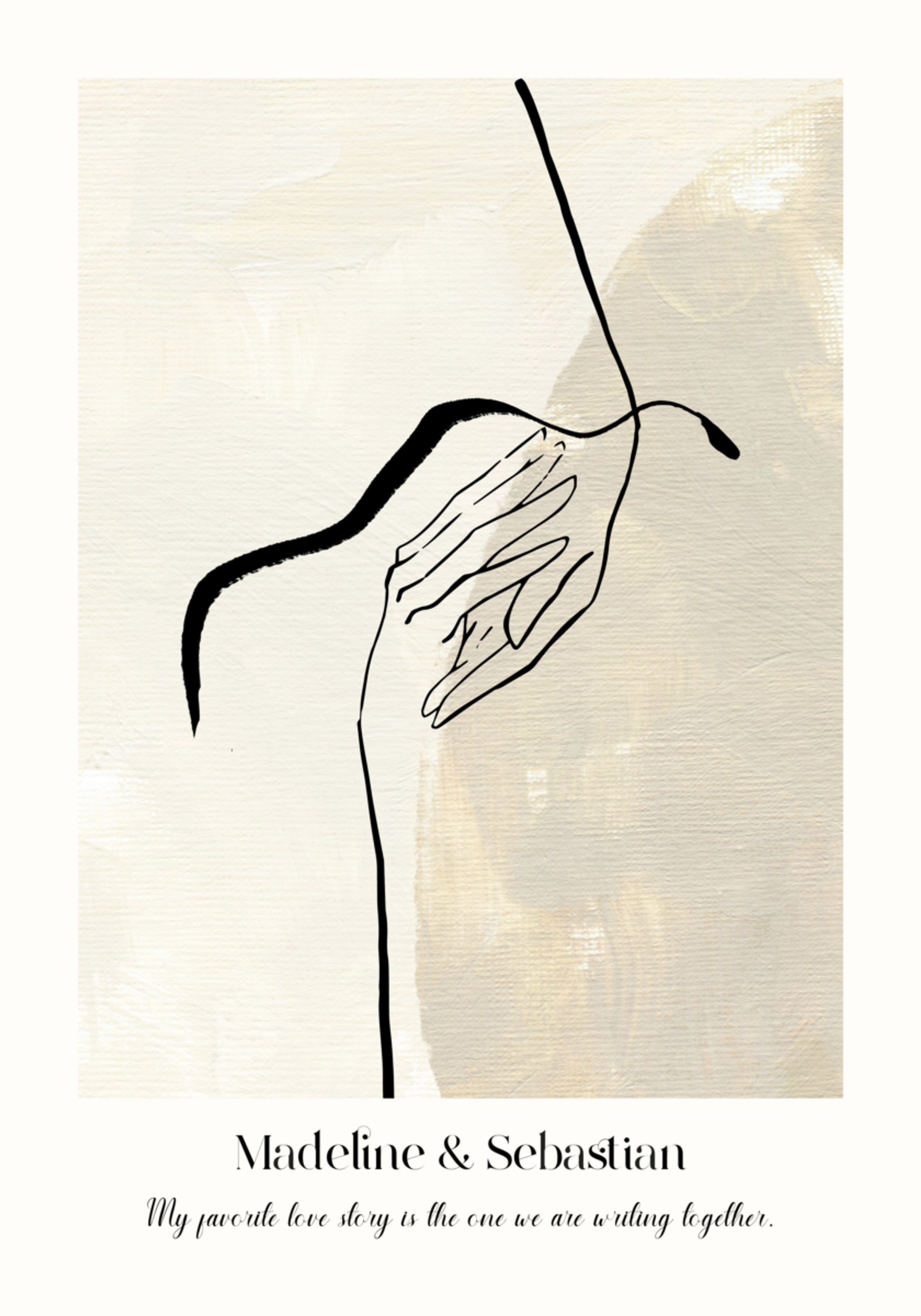Minimalist Abstract Love Line Art Poster