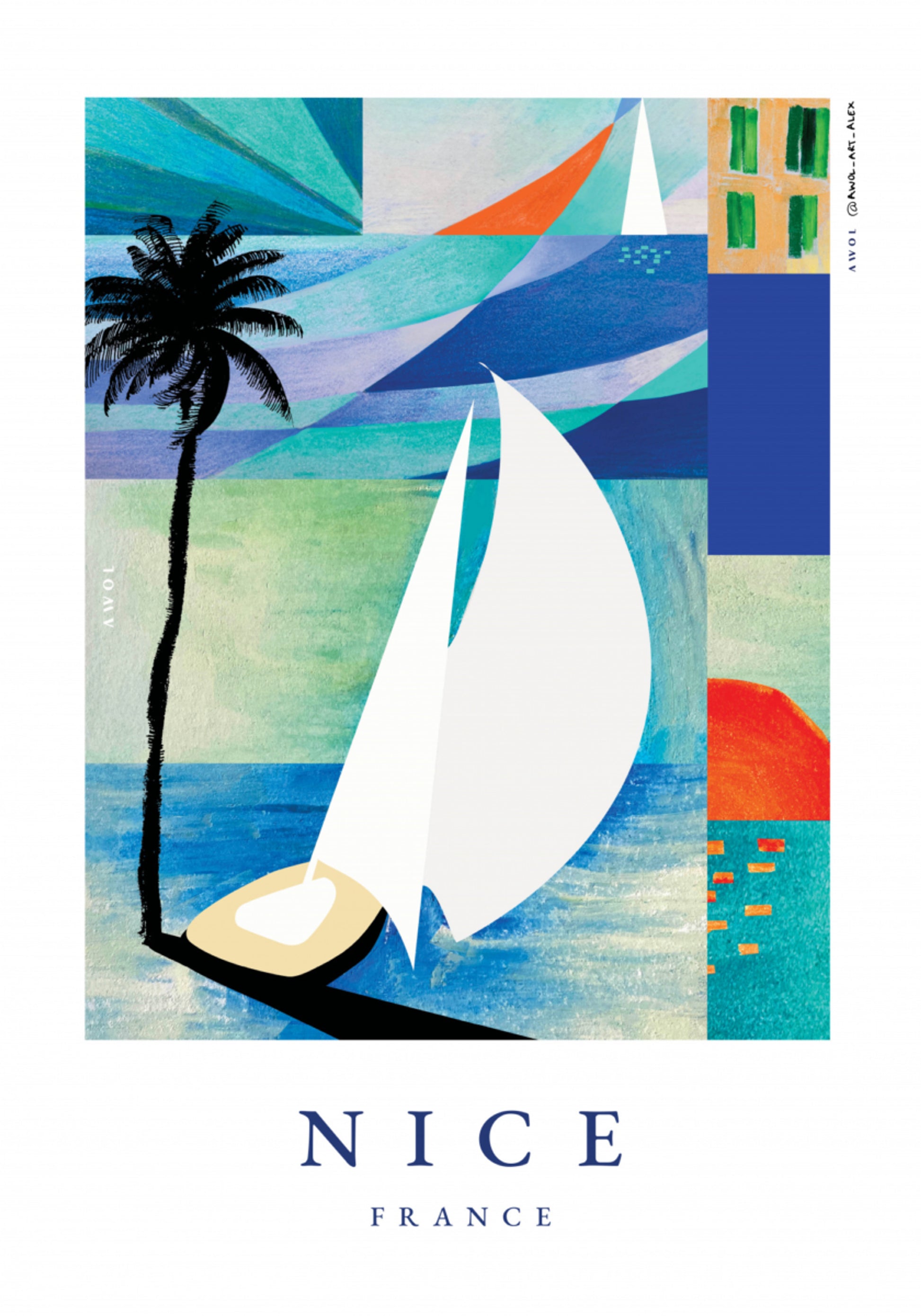 Summer Sailboat Beach