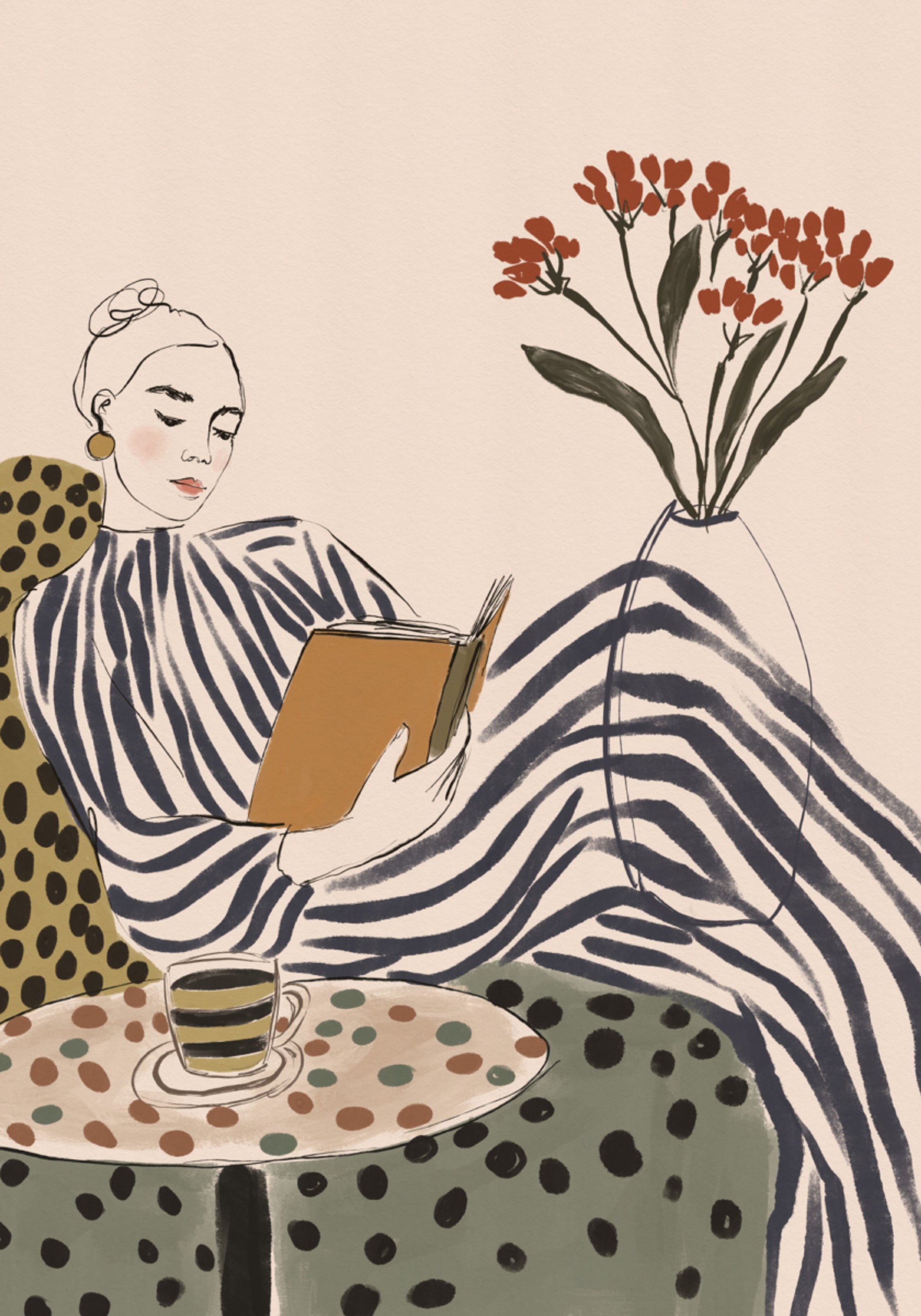 Chic Woman Reading