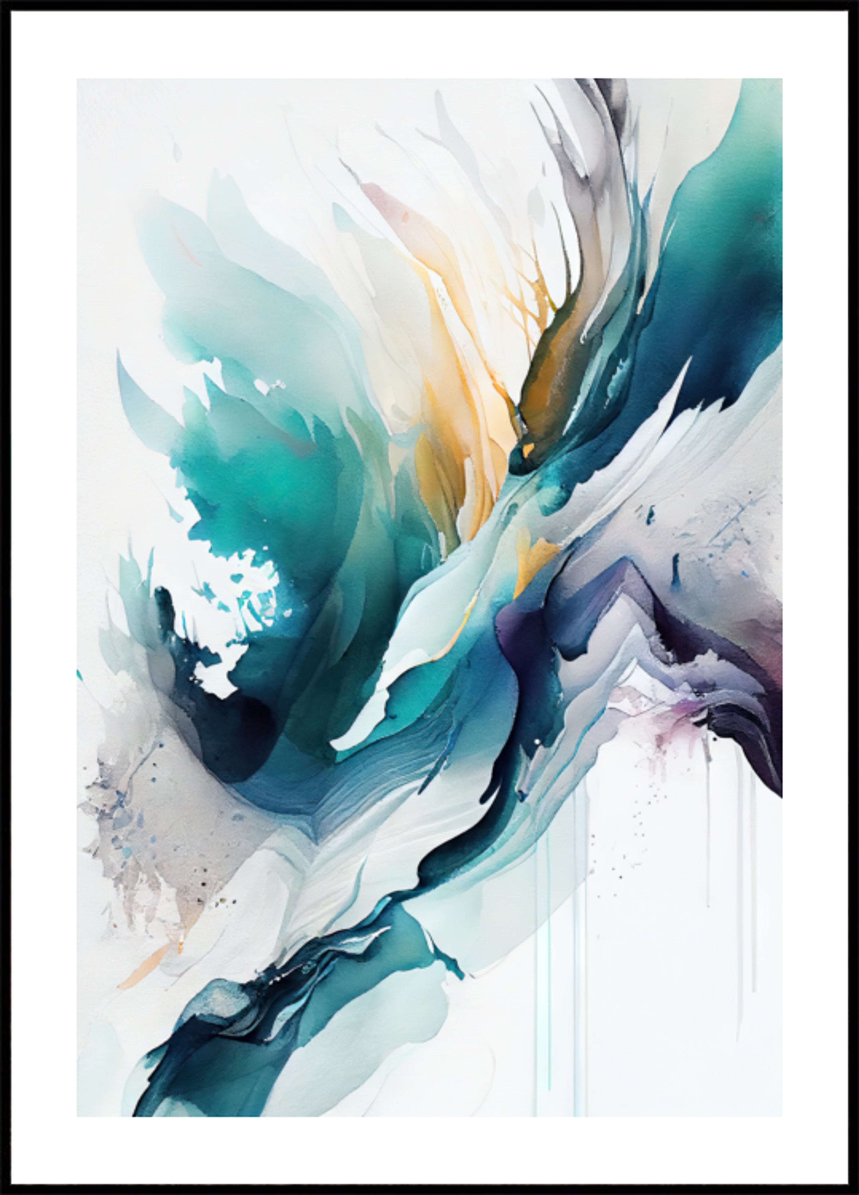 Fluid Teal Gold