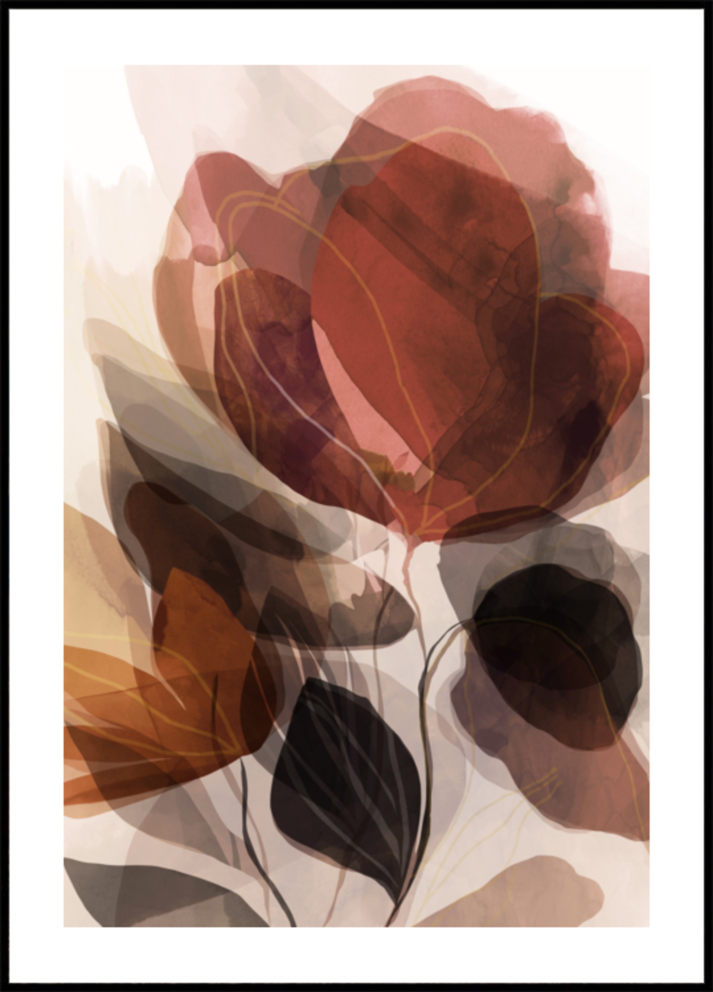 Abstract Floral Layers