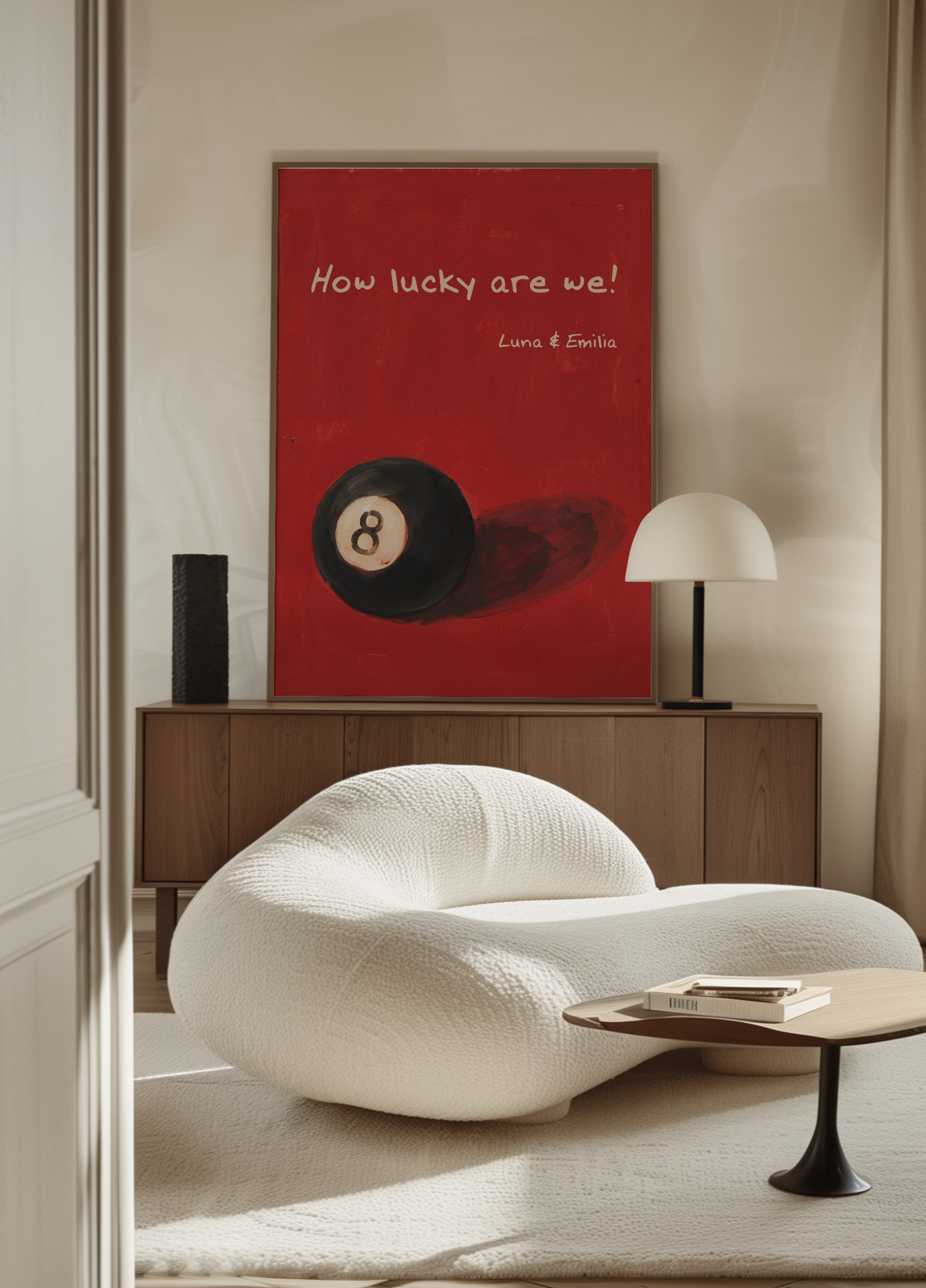 personalized vintage 8-ball poster