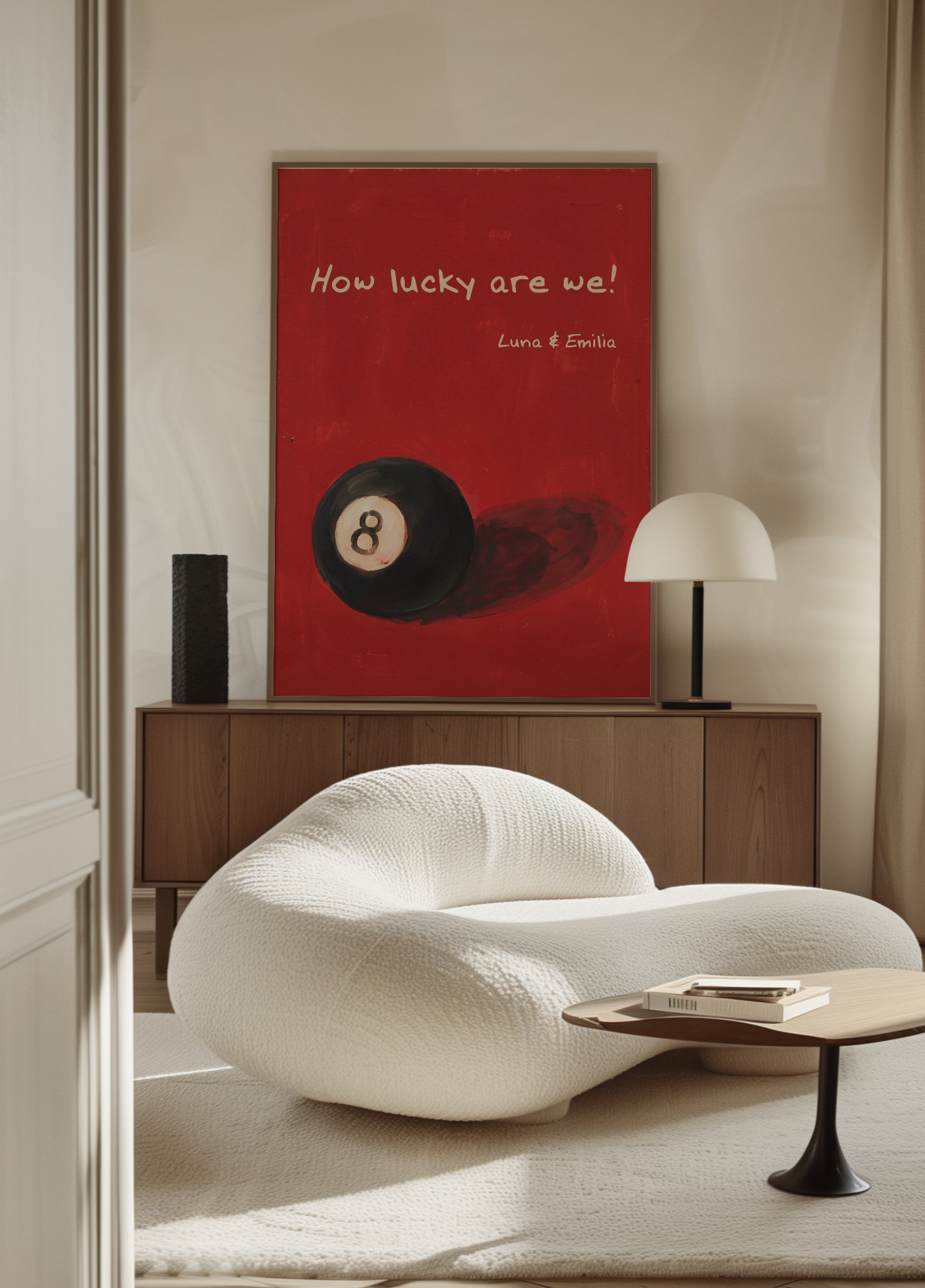 personalized vintage 8-ball poster
