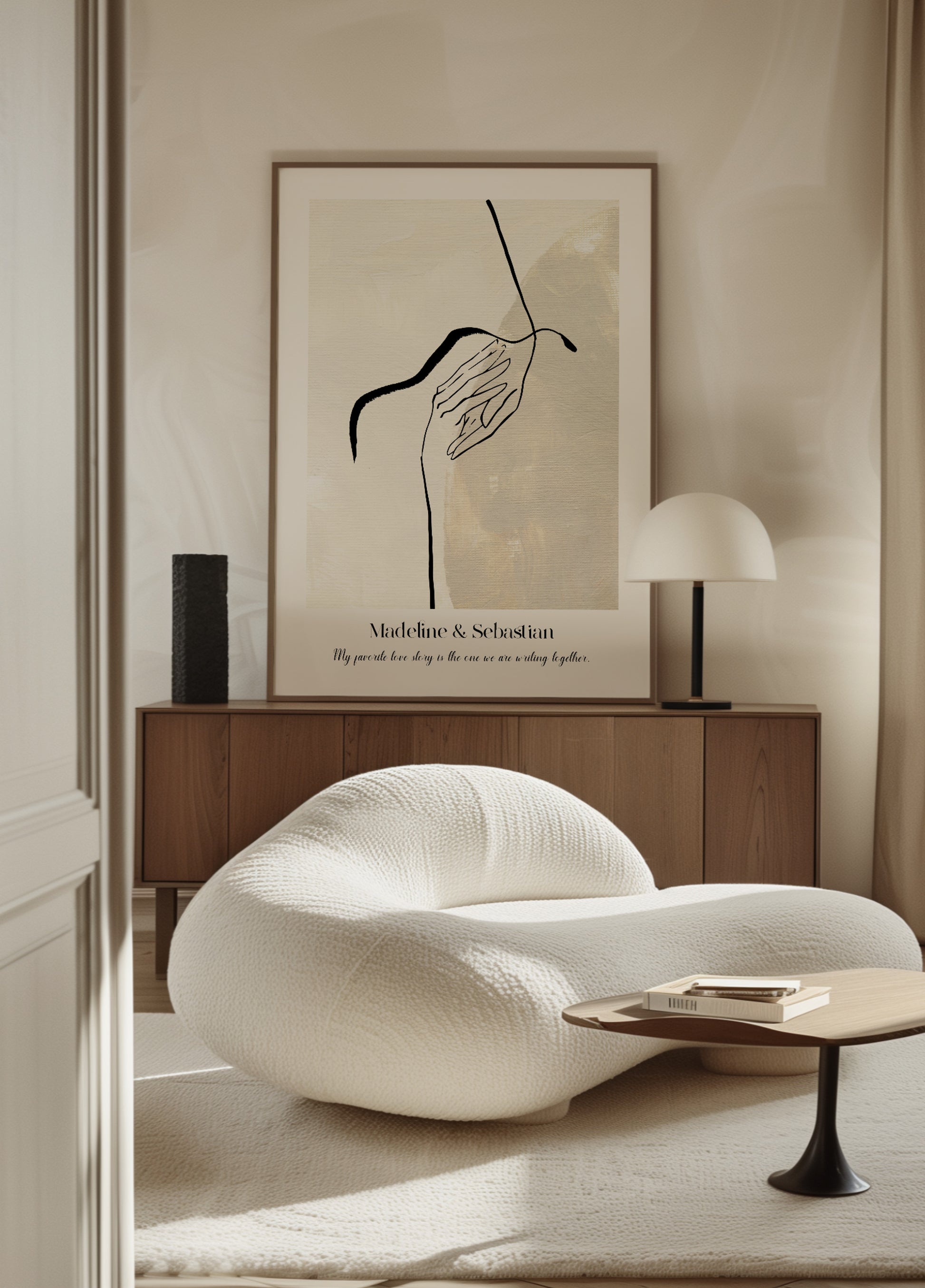 Minimalist Abstract Love Line Art Poster