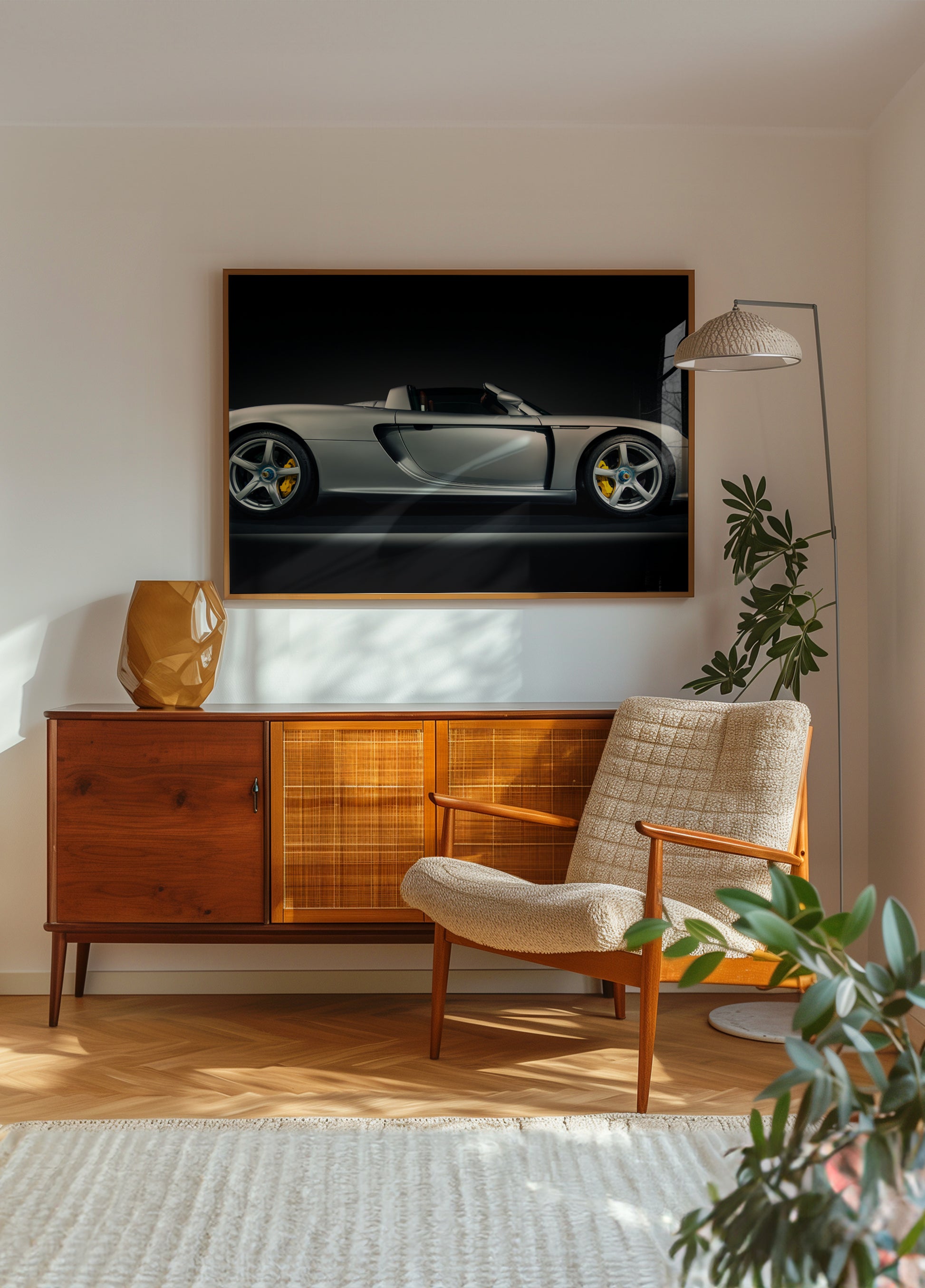 Elegant Silver Supercar