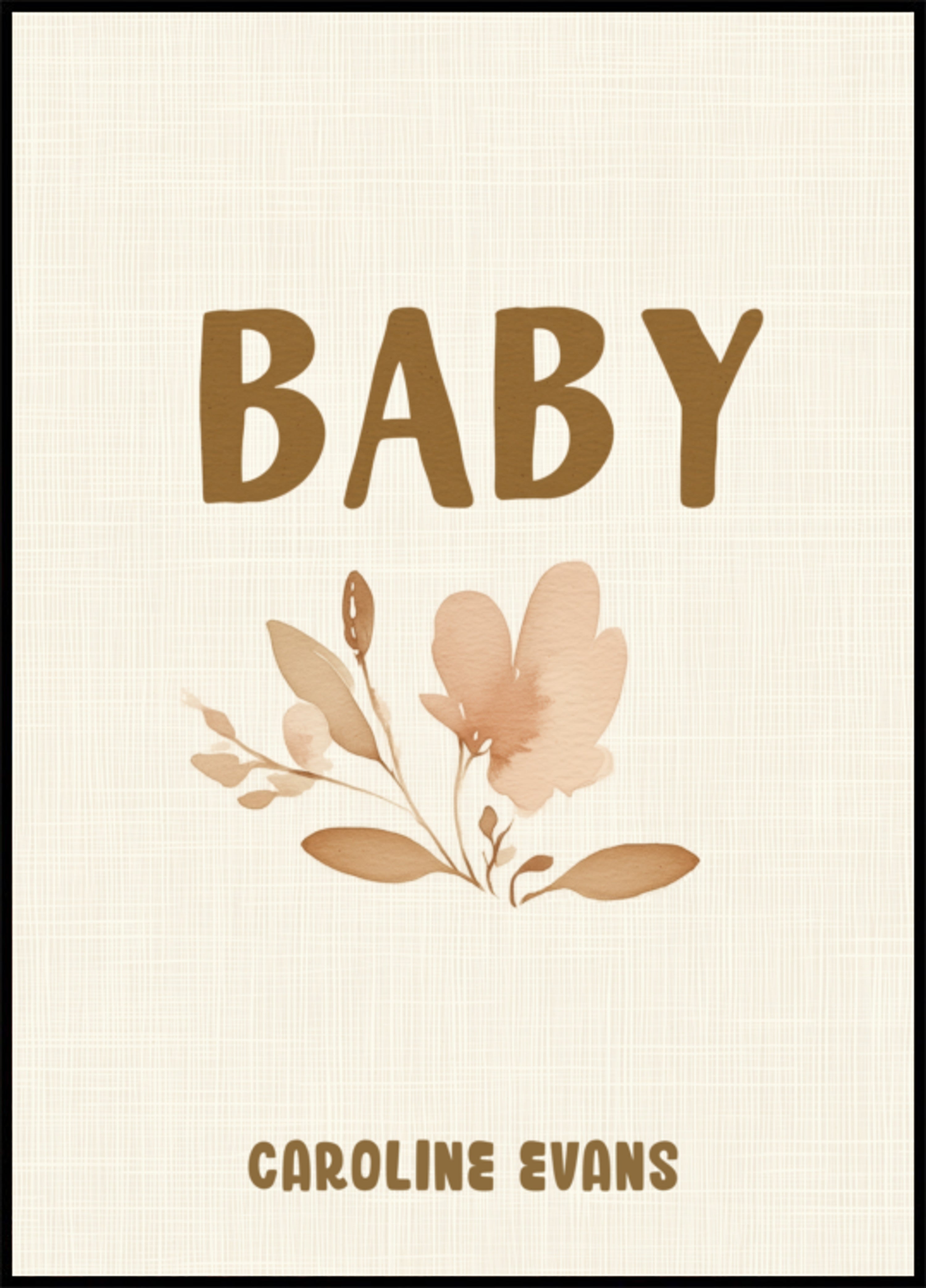 personalized floral baby name wall art