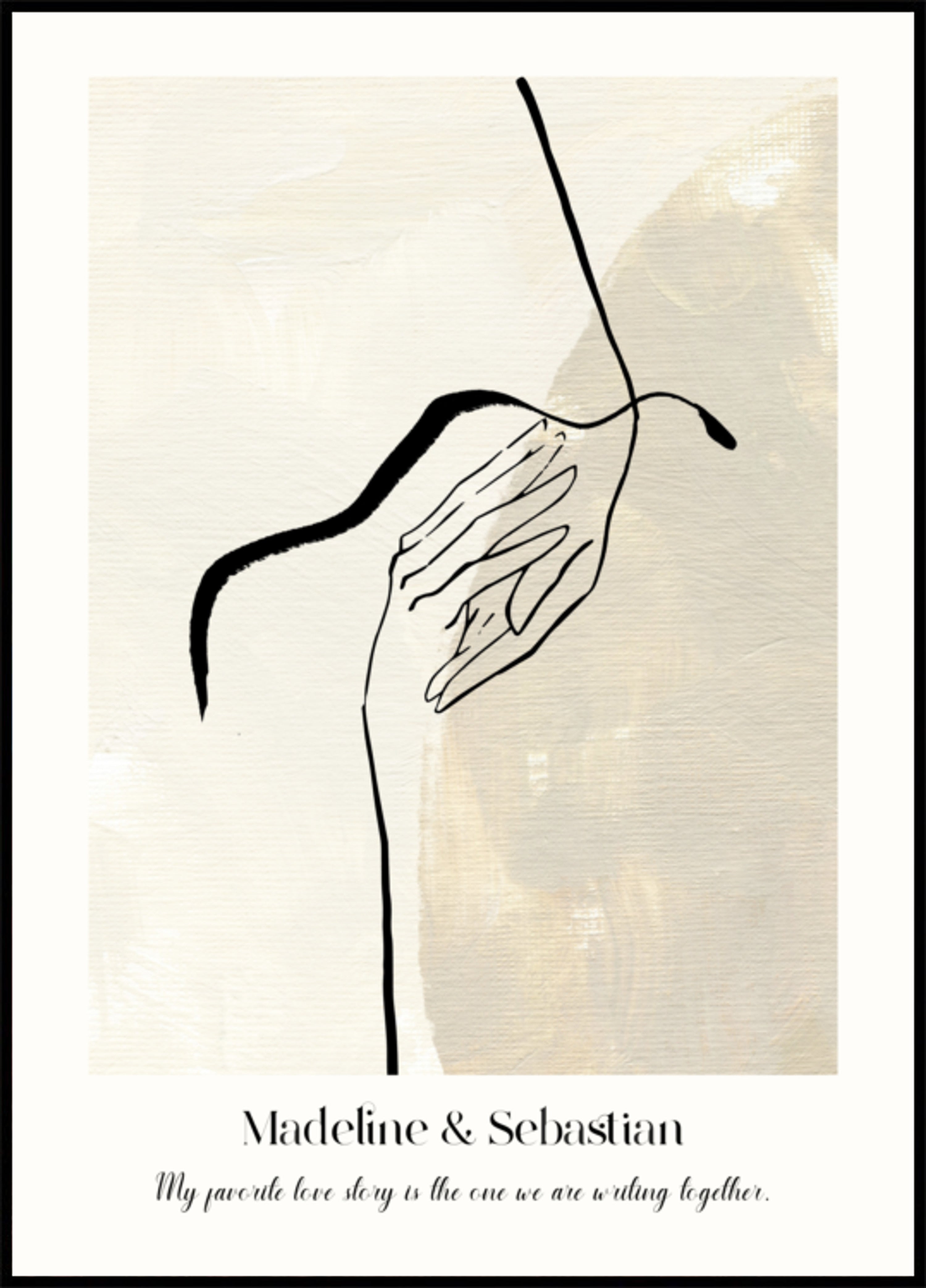 Minimalist Abstract Love Line Art Poster