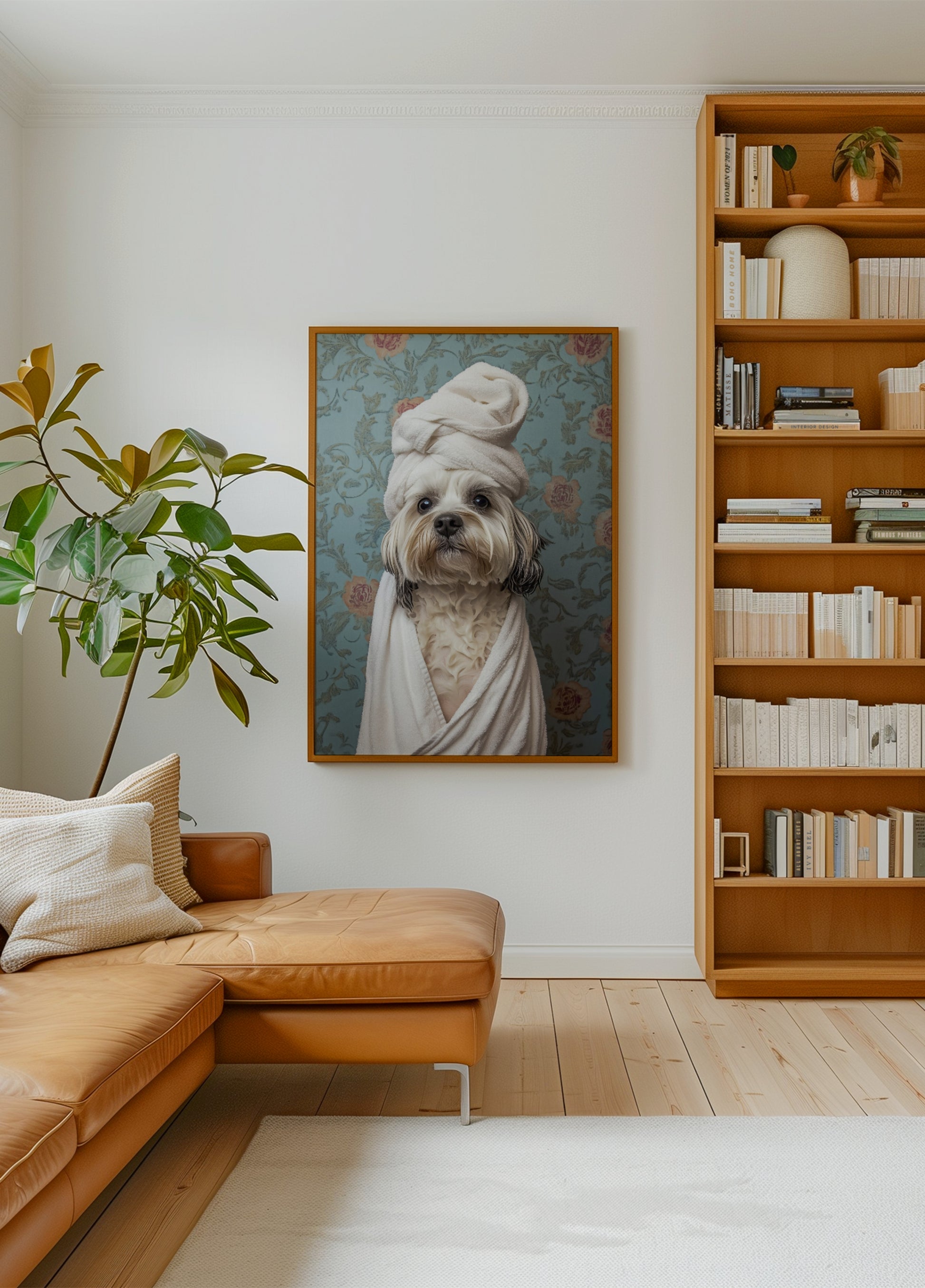 Pampered Dog in Towel