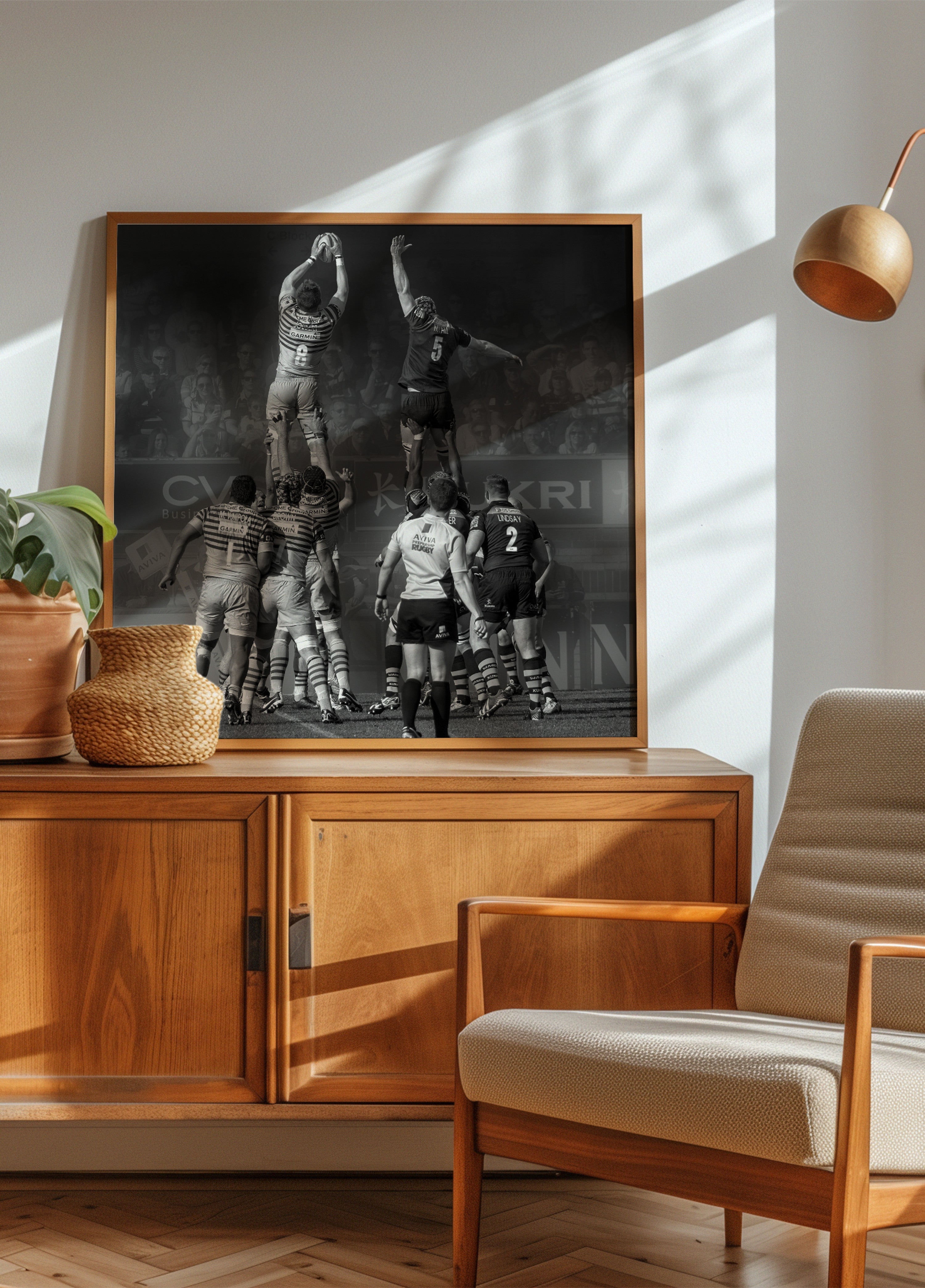 Rugby Lineout Action