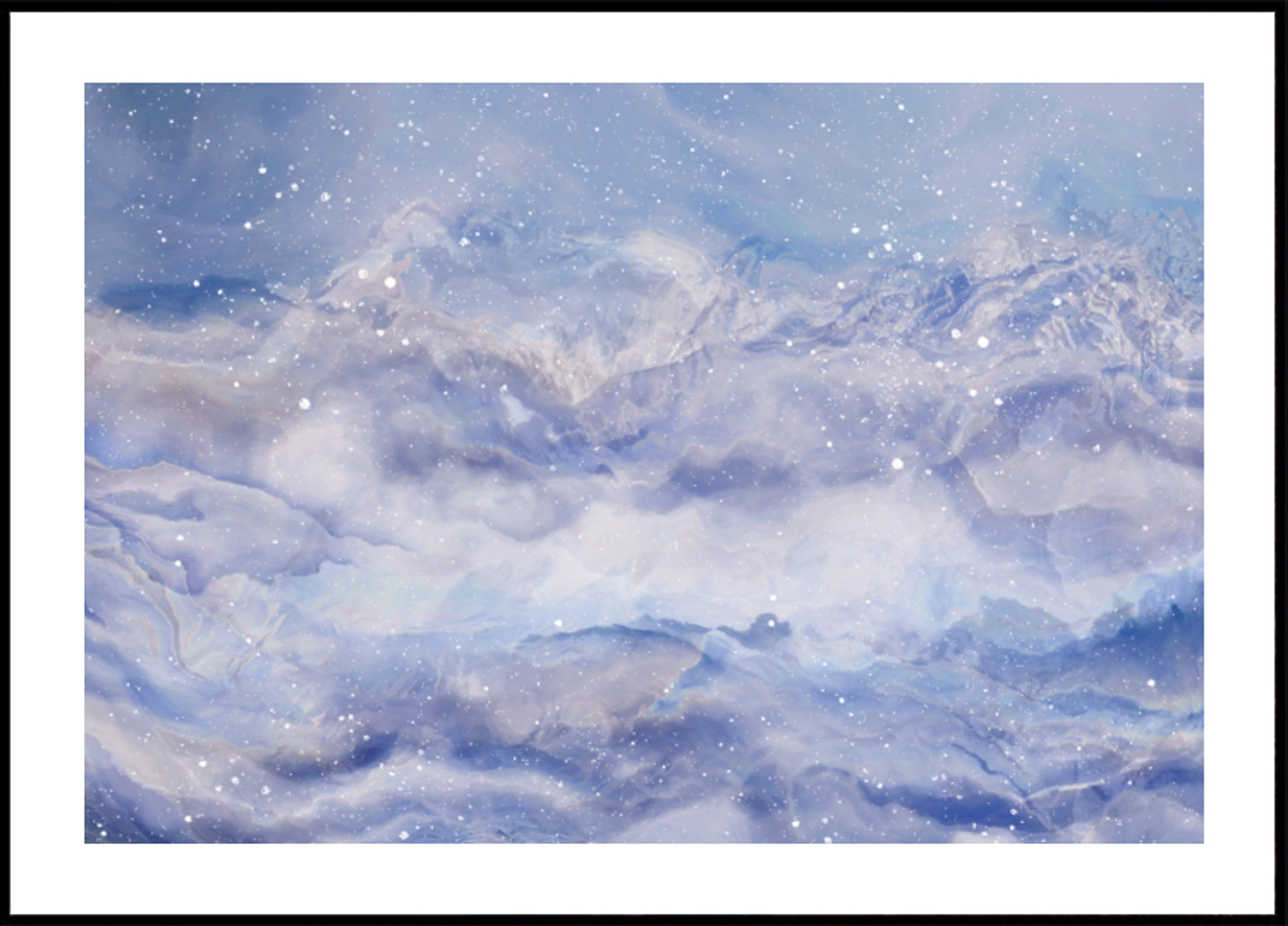 Mountains Under A Starry Sky