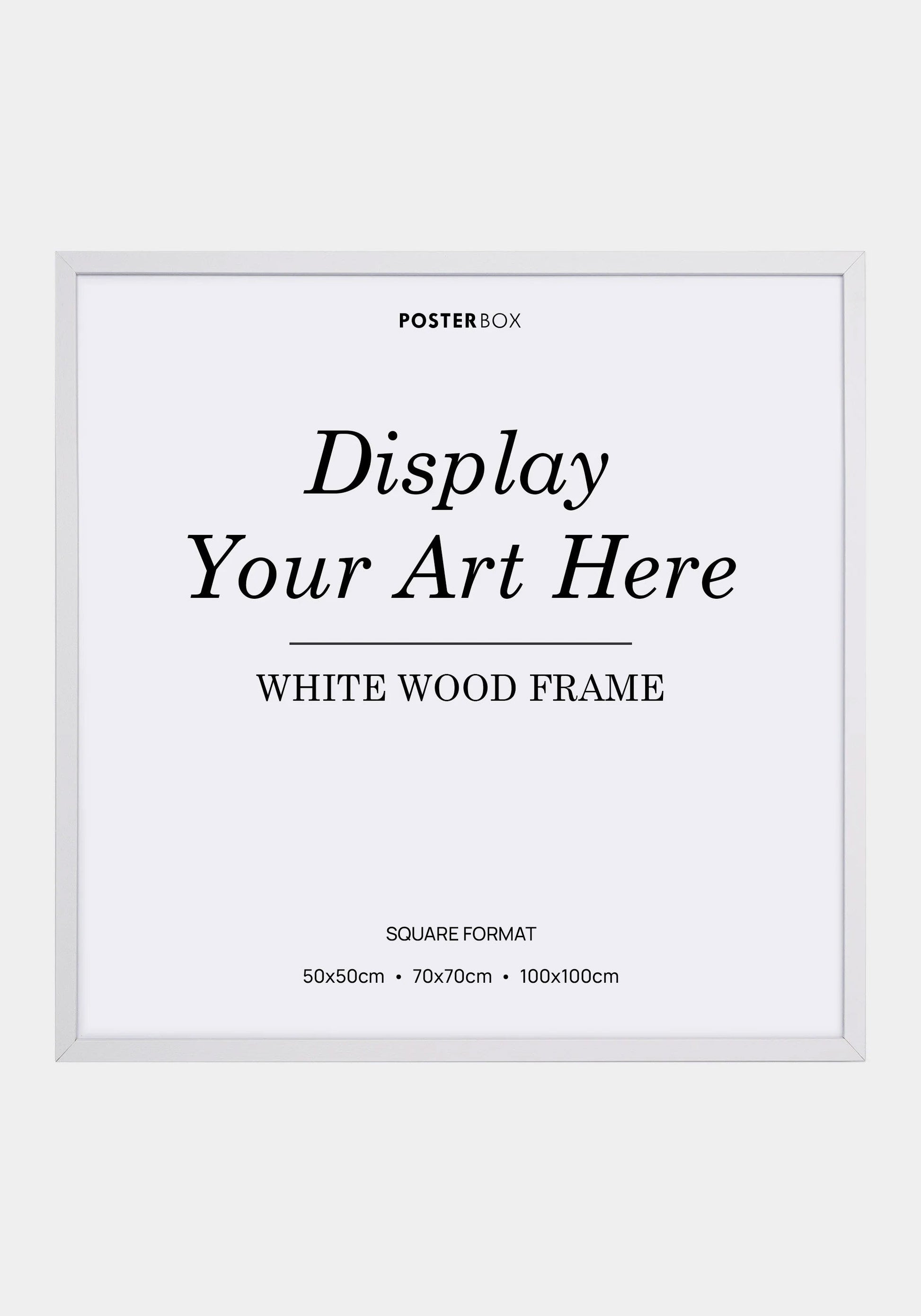 White Wooden Frame, Square