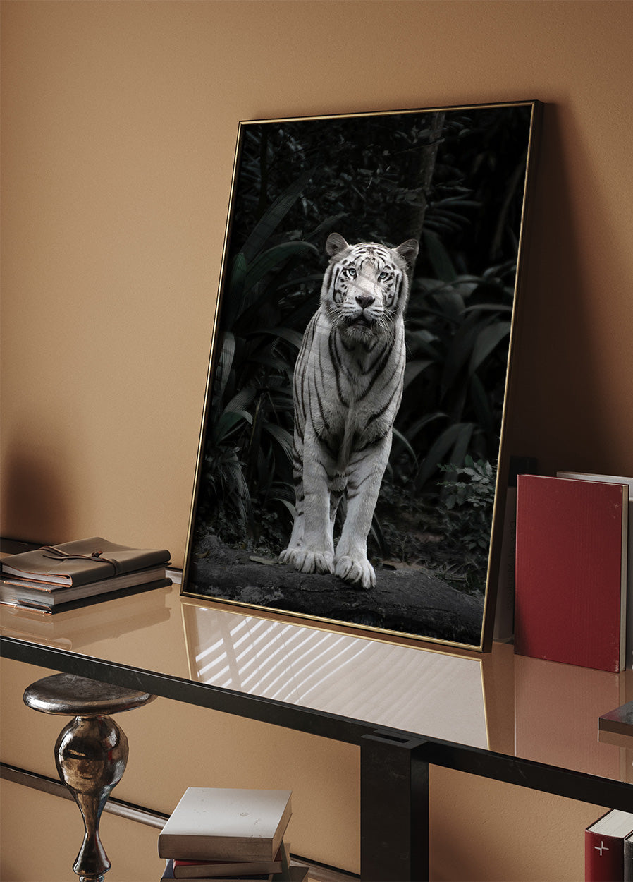 Majestic White Tiger Poster